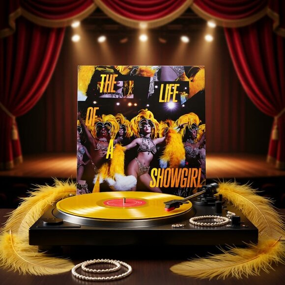 Taylor Swift "The Life Of A Showgirl" Show Business Edition Golden Vinyl - Picture 2 of 6